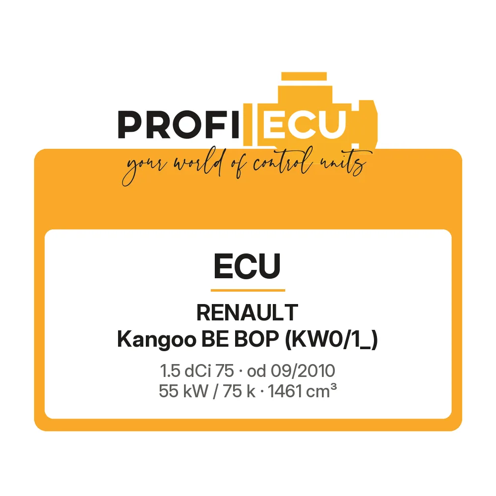 Etiketa ProfiECU: ECU pro Renault Kangoo BE BOP 1.5 dCi 75 55 kW