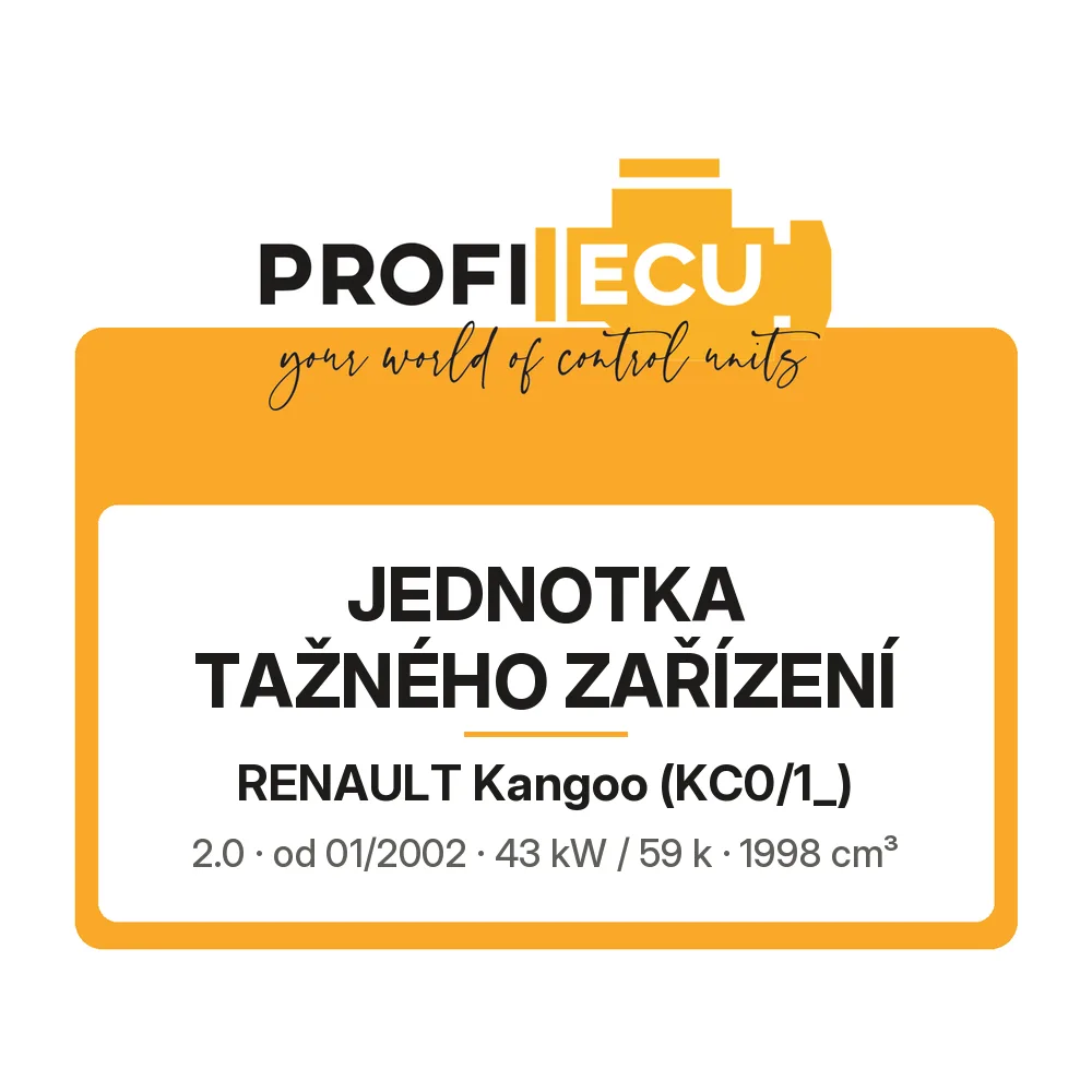 Etiketa ProfiECU: jednotka tažného zařízení pro Renault Kangoo 2.0 43 kW