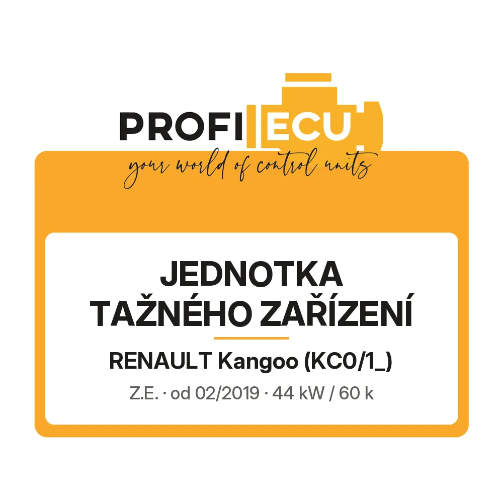 Etiketa ProfiECU: jednotka tažného zařízení pro Renault Kangoo Z.E.