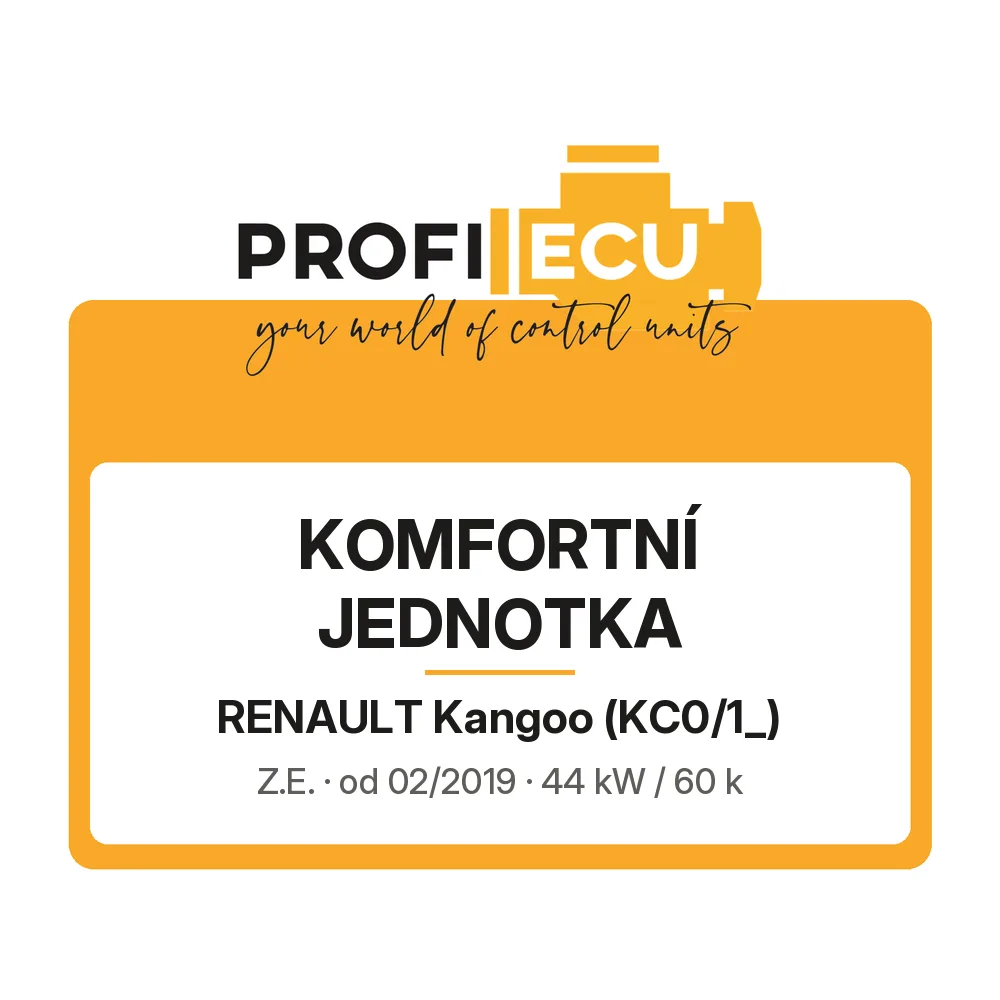Etiketa ProfiECU: Komfortní jednotka pro Renault Kangoo Z.E.