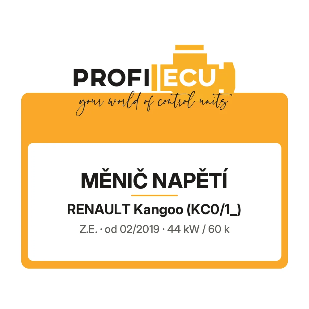 Etiketa ProfiECU: Měnič napětí pro Renault Kangoo Z.E.