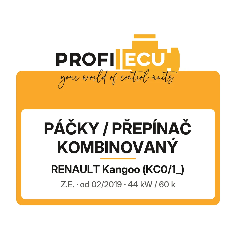 Etiketa ProfiECU: Páčky / Přepínač kombinovaný pro Renault Kangoo Z.E.