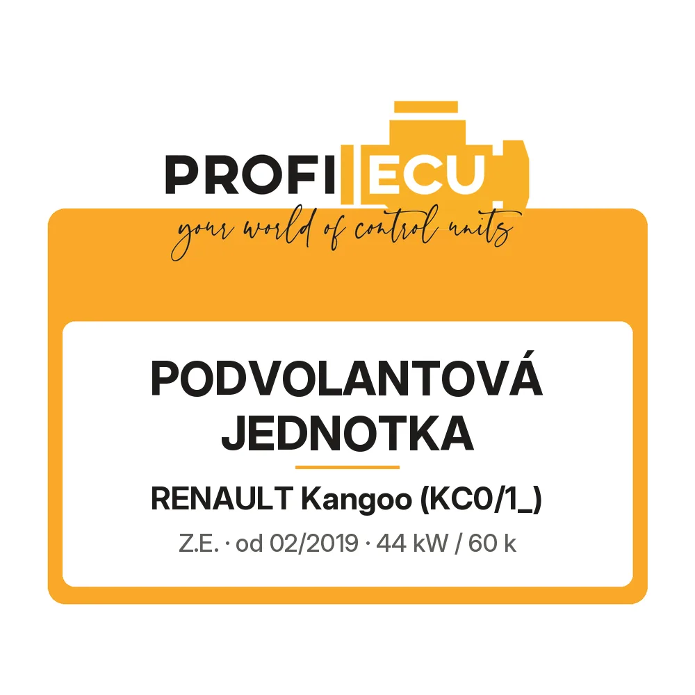 Etiketa ProfiECU: Podvolantová jednotka pro Renault Kangoo Z.E.
