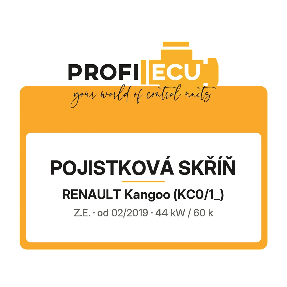 Etiketa ProfiECU: Pojistková skříň pro Renault Kangoo Z.E.