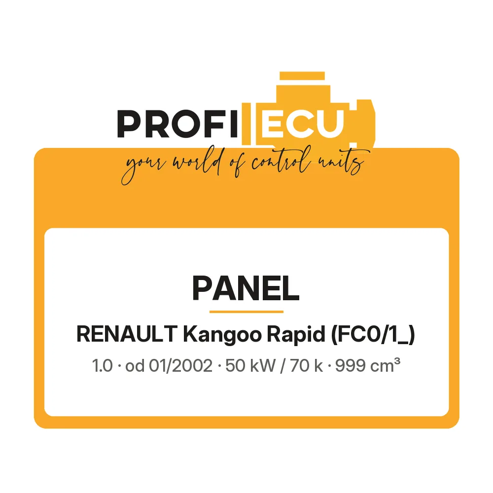 Etiketa ProfiECU: Panel pro Renault Kangoo Rapid 1.0 50 kW