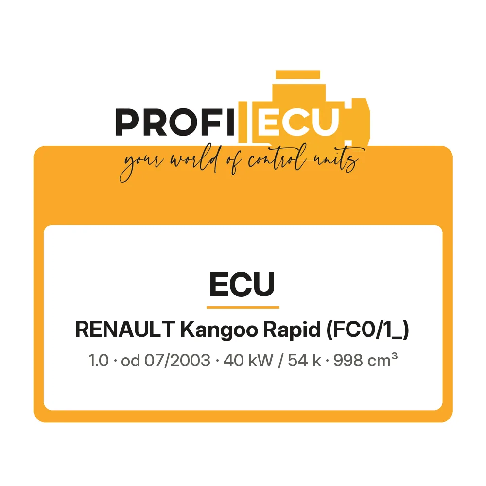 Etiketa ProfiECU: ECU pro Renault Kangoo Rapid 1.0 40 kW
