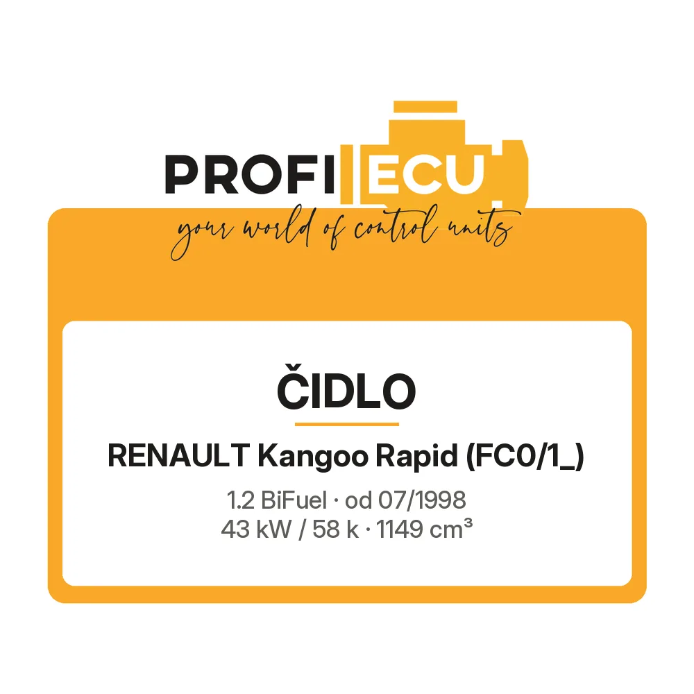 Etiketa ProfiECU: Čidlo pro Renault Kangoo Rapid 1.2 BiFuel 43 kW