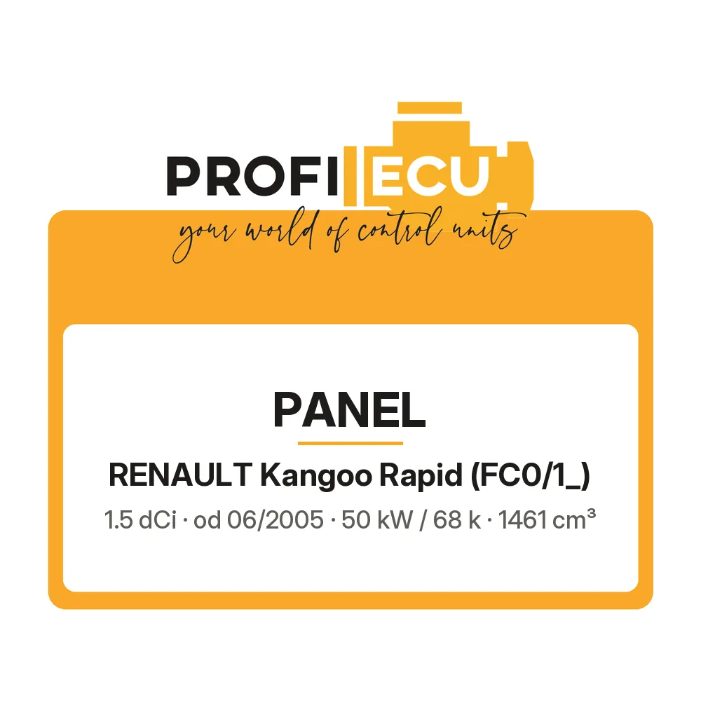 Etiketa ProfiECU: Panel pro Renault Kangoo Rapid 1.5 dCi 50 kW
