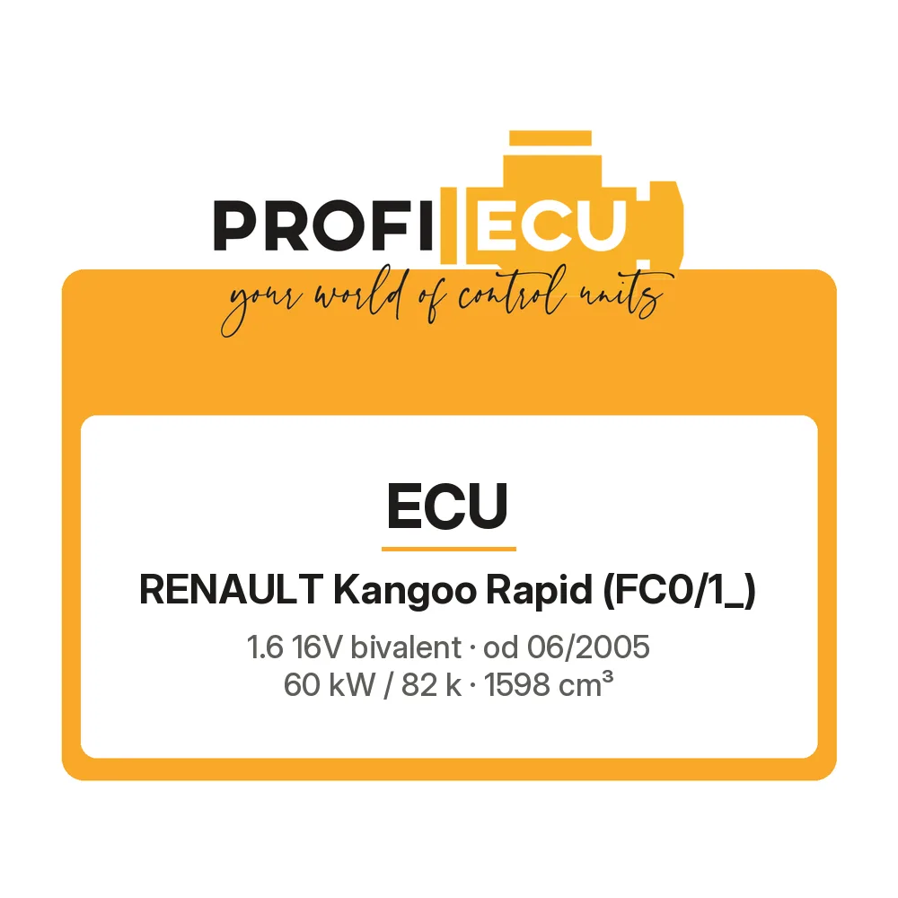 Etiketa ProfiECU: ECU pro Renault Kangoo Rapid 1.6 16V bivalent 60 kW