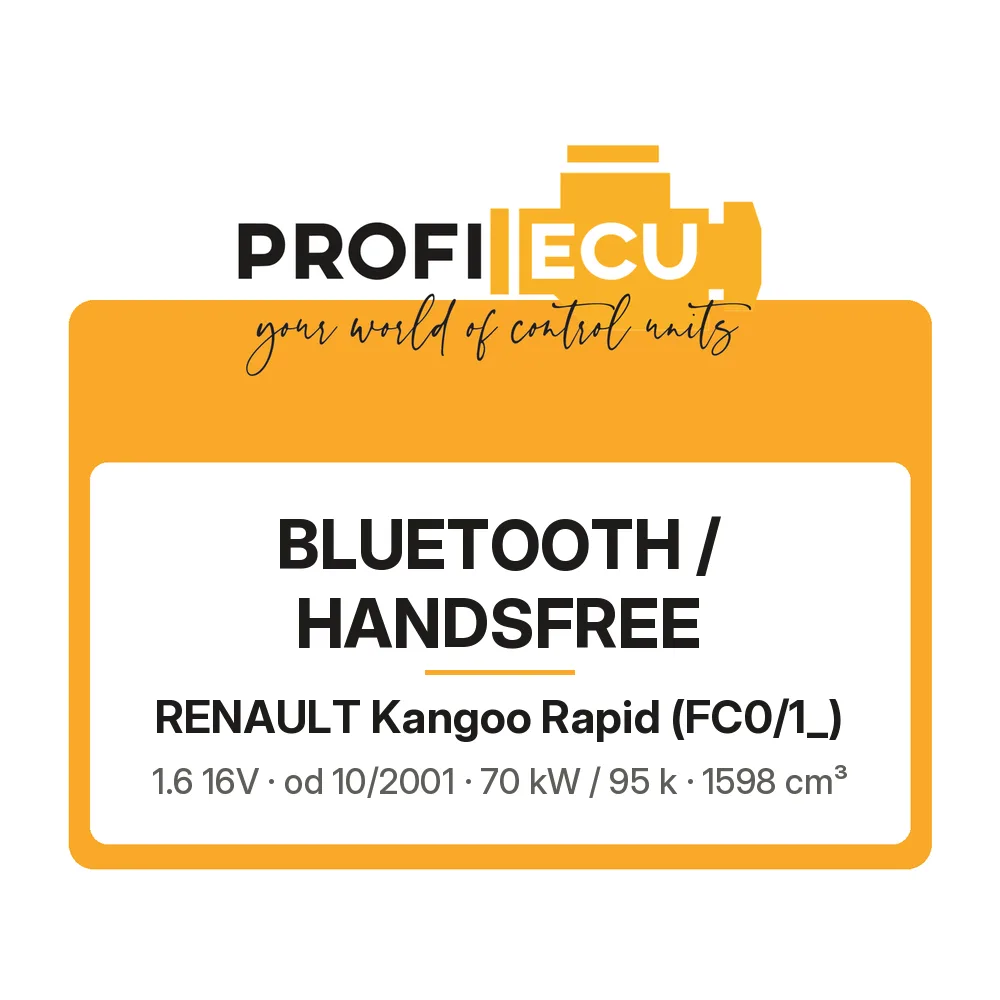 Etiketa ProfiECU: Bluetooth / Handsfree pro Renault Kangoo Rapid 1.6 16V 70 kW