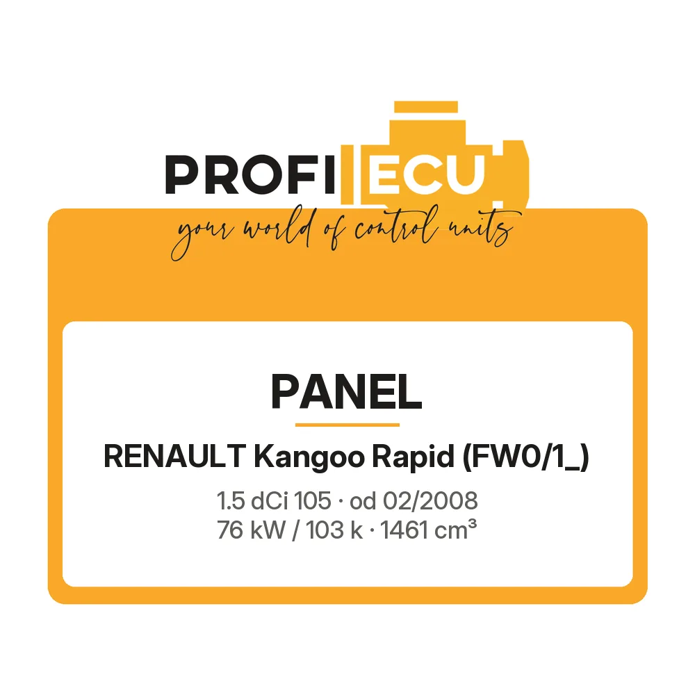 Etiketa ProfiECU: Panel pro Renault Kangoo Rapid 1.5 dCi 105 76 kW