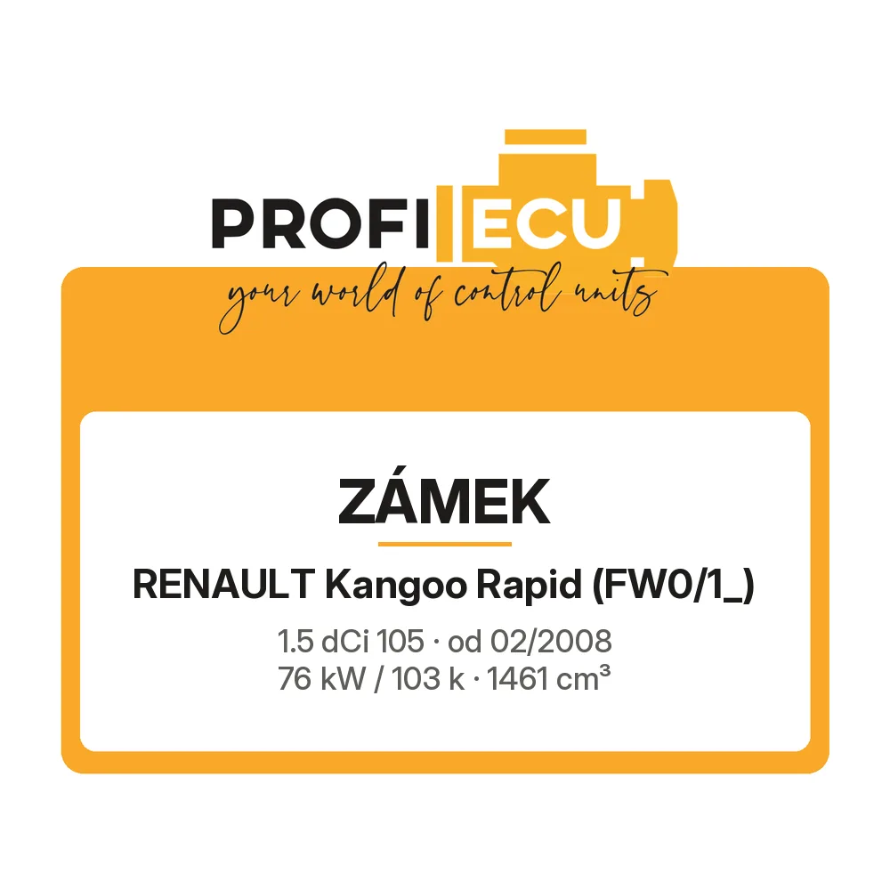 Etiketa ProfiECU: Zámek pro Renault Kangoo Rapid 1.5 dCi 105 76 kW