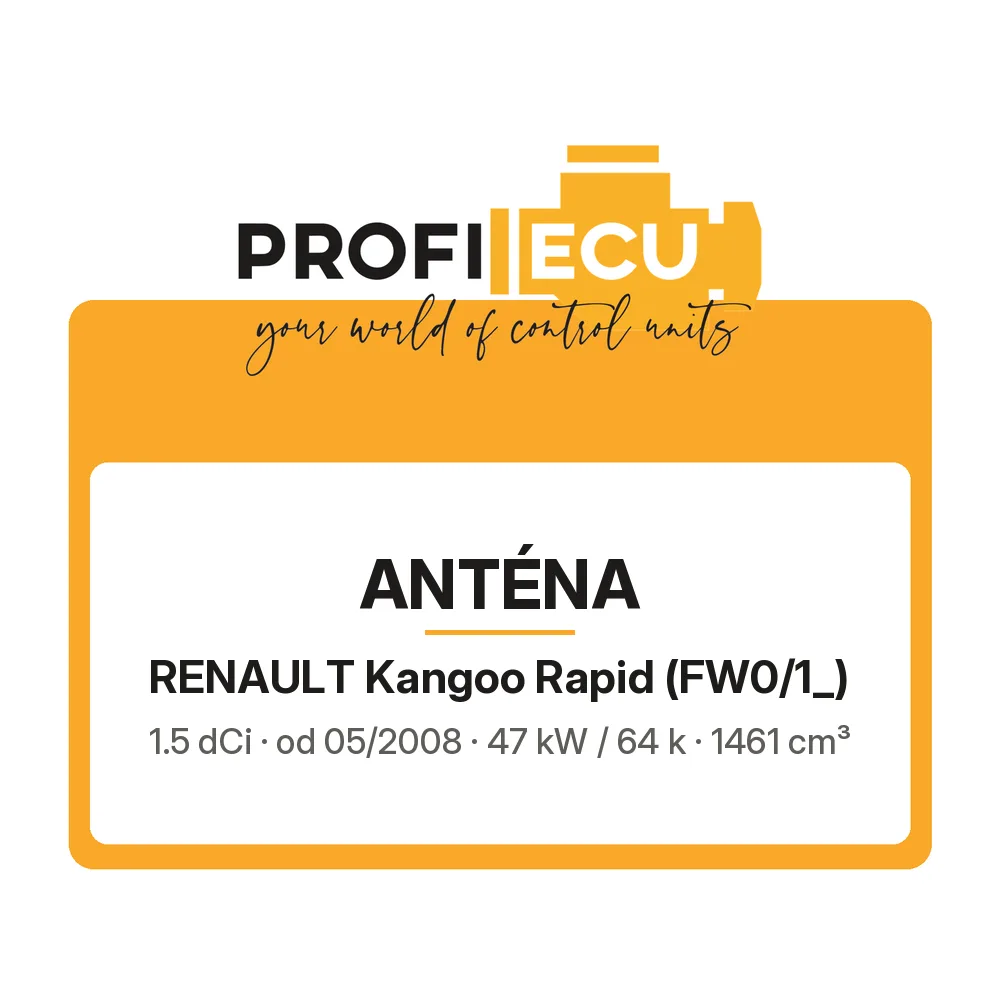 Etiketa ProfiECU: Anténa pro Renault Kangoo Rapid 1.5 dCi 47 kW