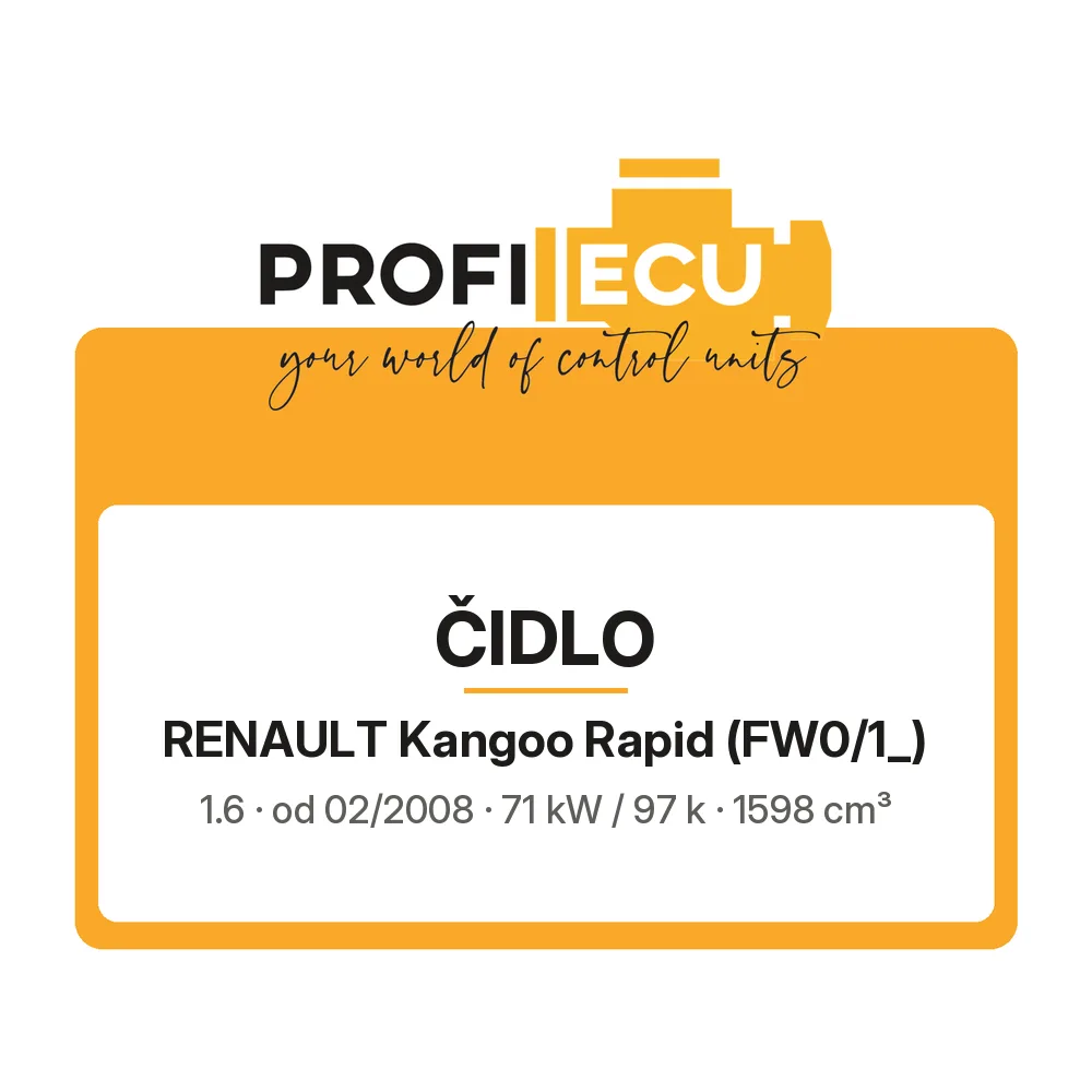 Etiketa ProfiECU: Čidlo pro Renault Kangoo Rapid 1.6 71 kW