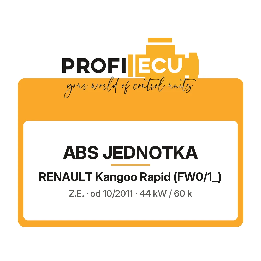 Etiketa ProfiECU: ABS jednotka pro Renault Kangoo Rapid Z.E.
