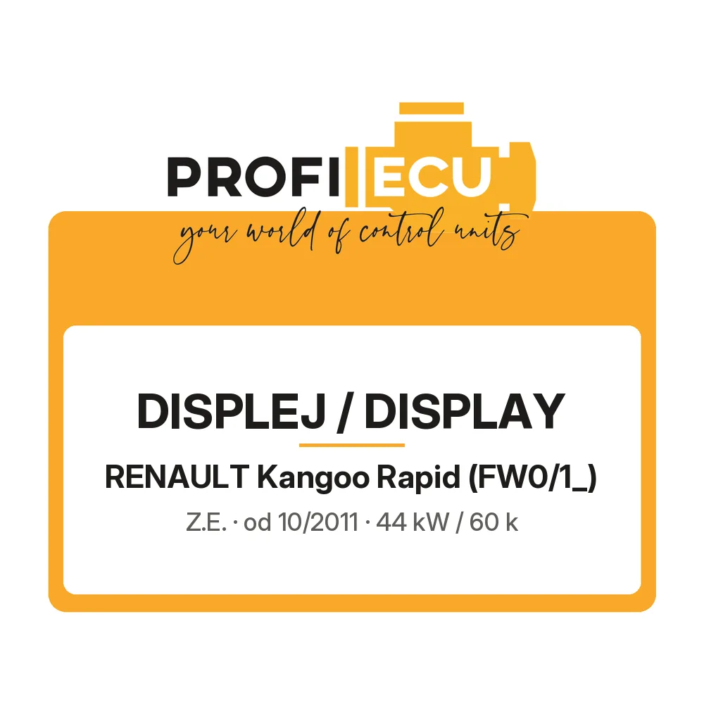 Etiketa ProfiECU: Displej / Display pro Renault Kangoo Rapid Z.E.