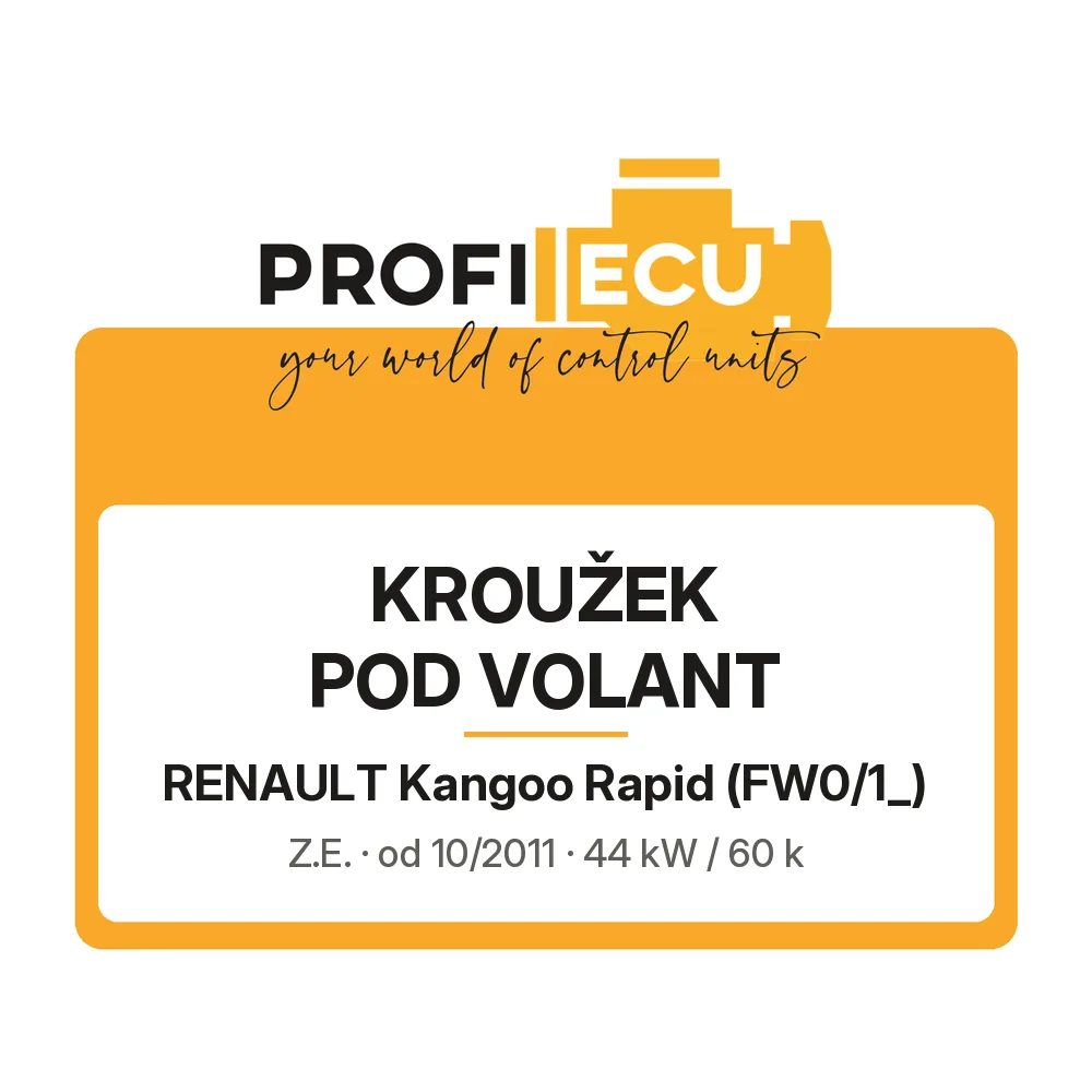 Etiketa ProfiECU: Kroužek pod volant pro Renault Kangoo Rapid Z.E.