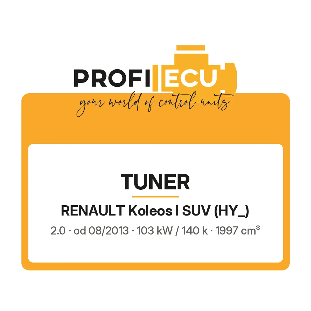 Etiketa ProfiECU: Tuner pro Renault Koleos I SUV 2.0 103 kW