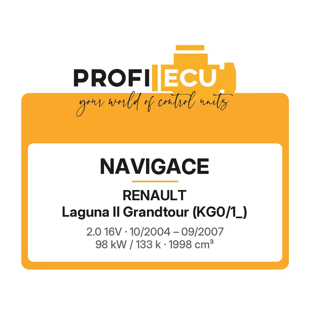 Etiketa ProfiECU: Navigace pro Renault Laguna II Grandtour 2.0 16V 98 kW