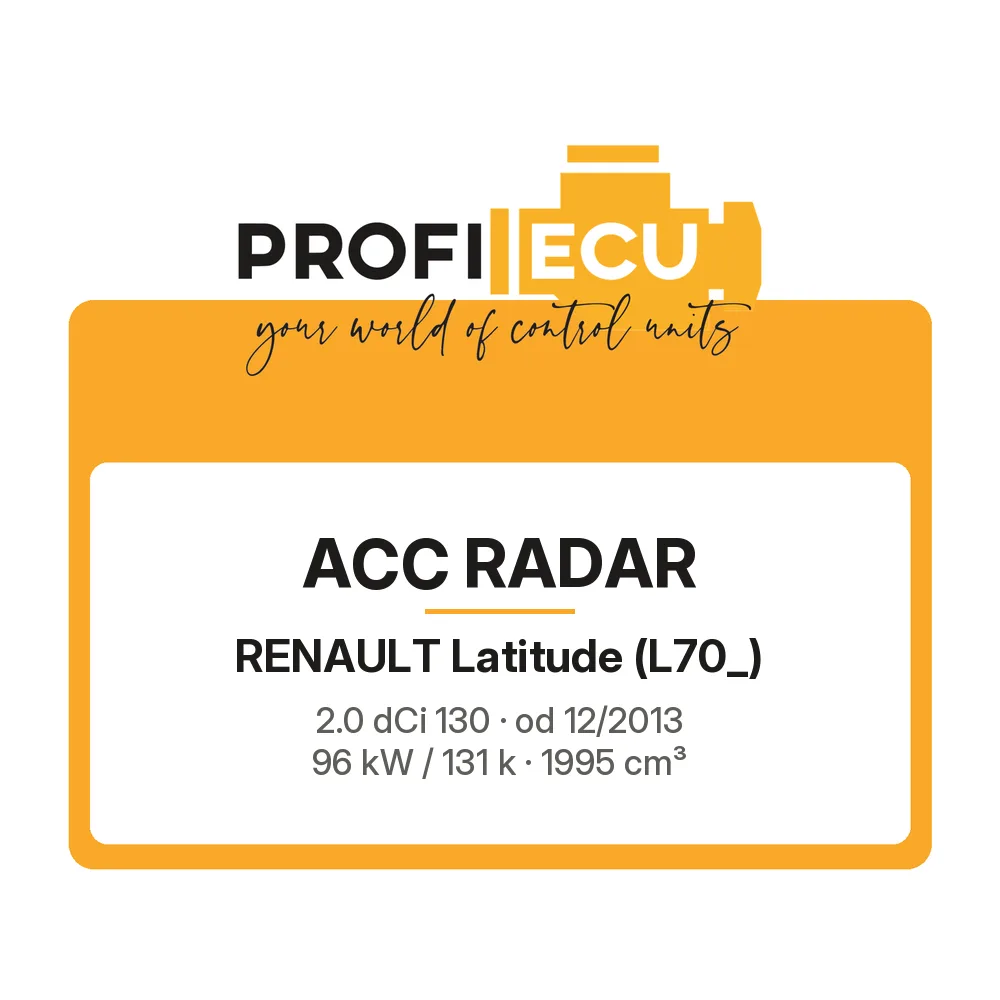 Etiketa ProfiECU: ACC Radar pro Renault Latitude 2.0 dCi 130 96 kW