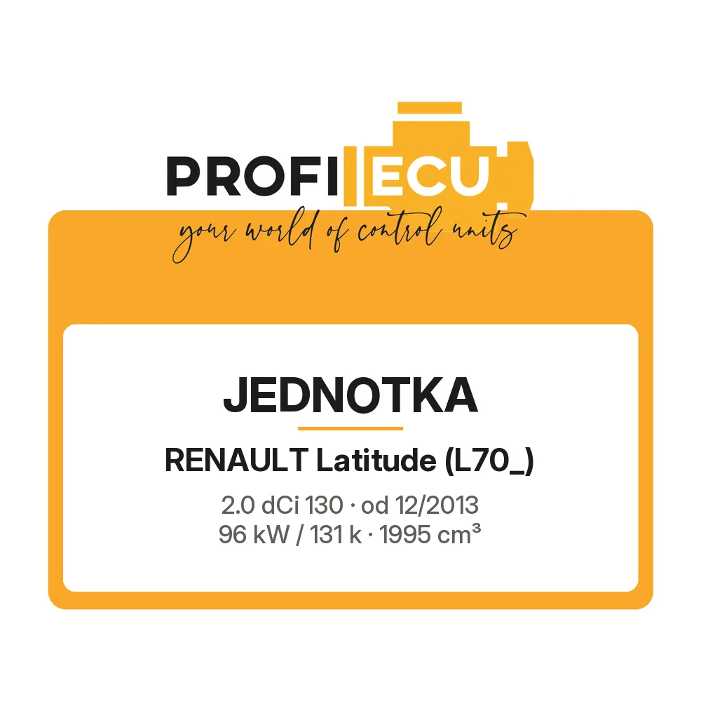 Etiketa ProfiECU: Jednotka pro Renault Latitude 2.0 dCi 130 96 kW