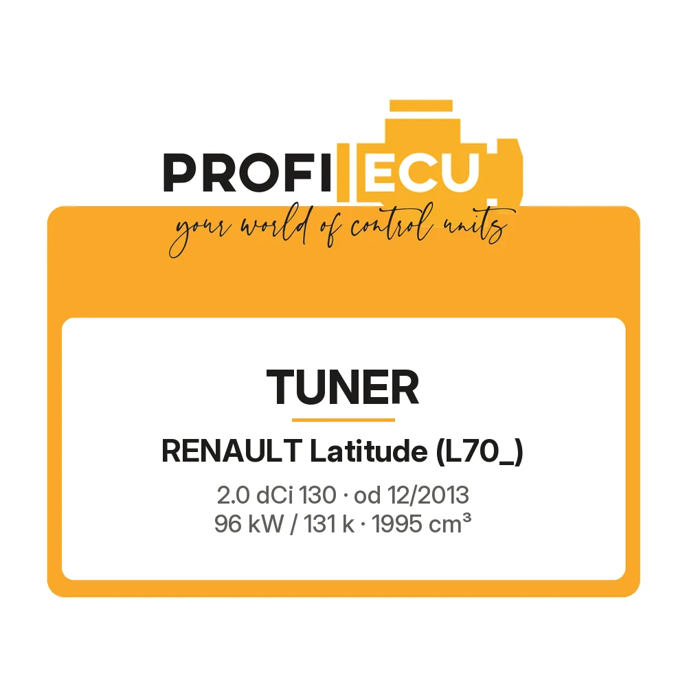 Etiketa ProfiECU: Tuner pro Renault Latitude 2.0 dCi 130 96 kW