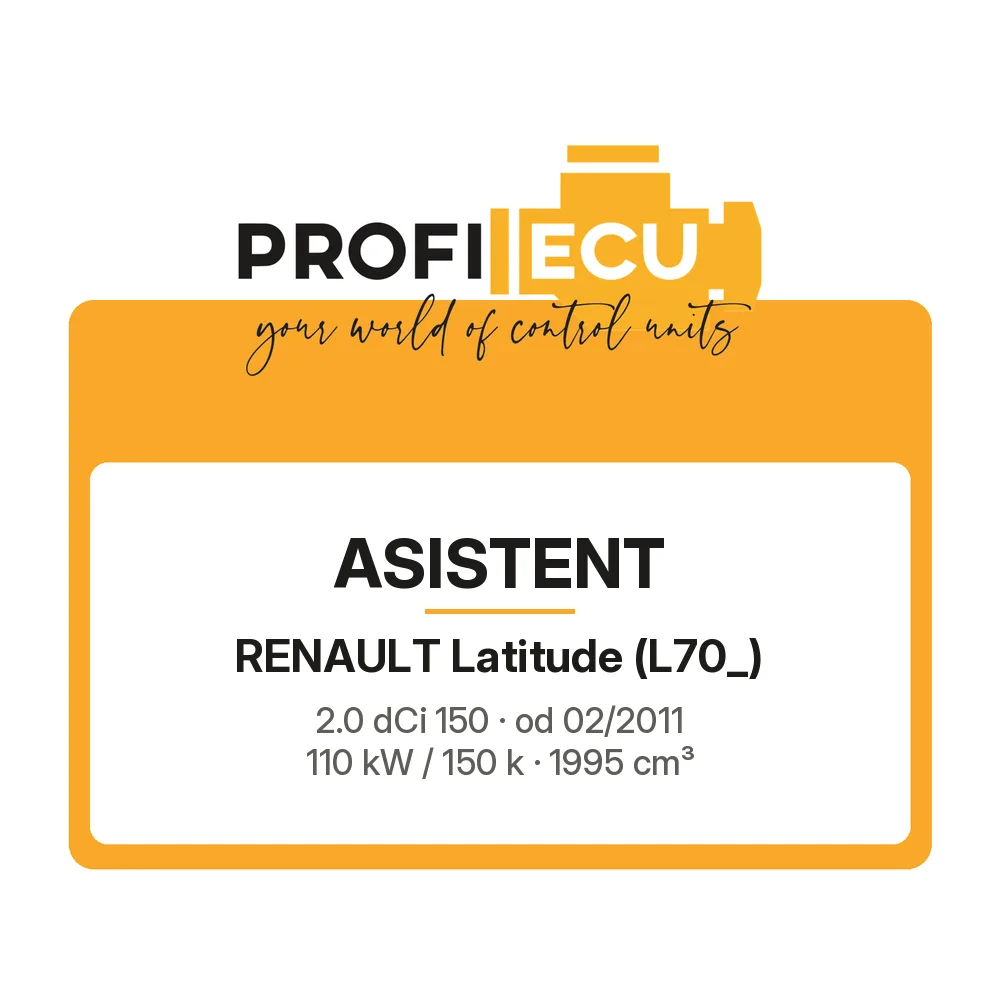 Etiketa ProfiECU: ASISTENT pro Renault Latitude 2.0 dCi 150 110 kW