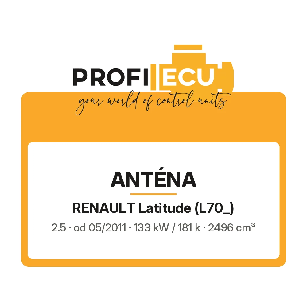 Etiketa ProfiECU: Anténa pro Renault Latitude 2.5 133 kW