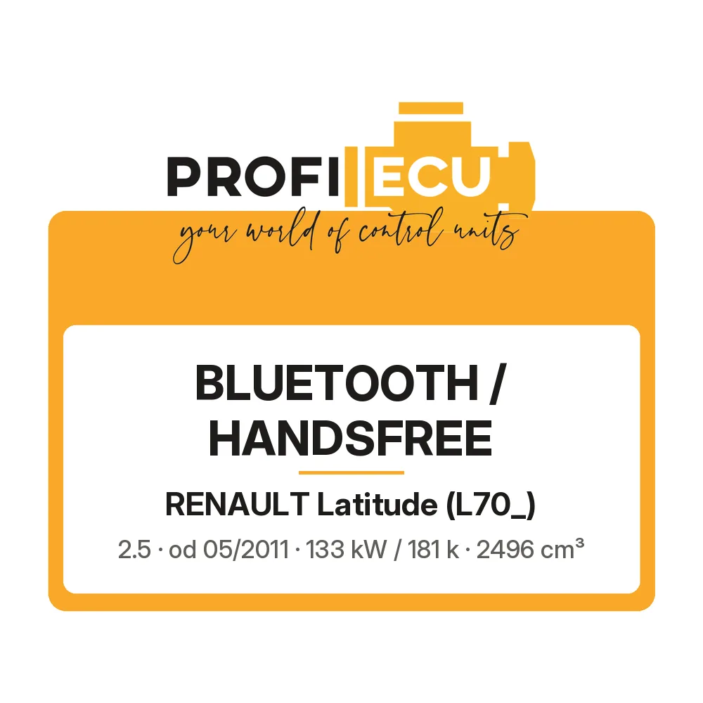 Etiketa ProfiECU: Bluetooth / Handsfree pro Renault Latitude 2.5 133 kW