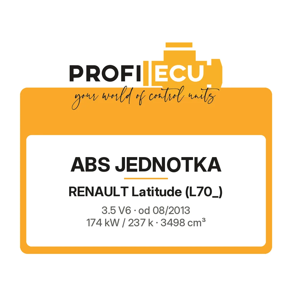 Etiketa ProfiECU: ABS jednotka pro Renault Latitude 3.5 V6 174 kW