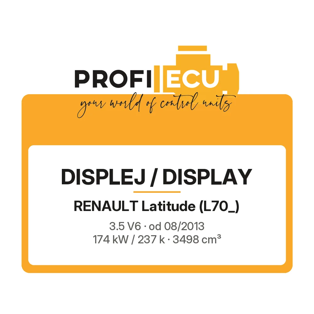 Etiketa ProfiECU: Displej / Display pro Renault Latitude 3.5 V6 174 kW