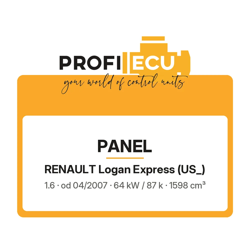 Etiketa ProfiECU: Panel pro Renault Logan Express 1.6 64 kW
