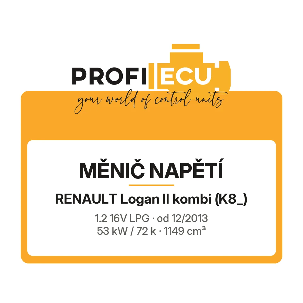 Etiketa ProfiECU: Měnič napětí pro Renault Logan II kombi 1.2 16V LPG 53 kW