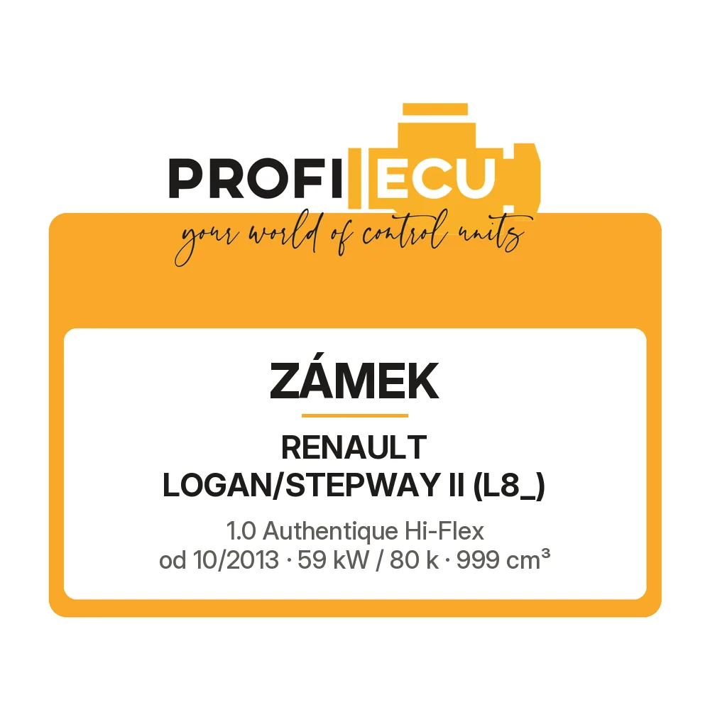 Etiketa ProfiECU: Zámek pro Renault LOGAN/STEPWAY II 1.0 Authentique Hi-Flex 59 kW