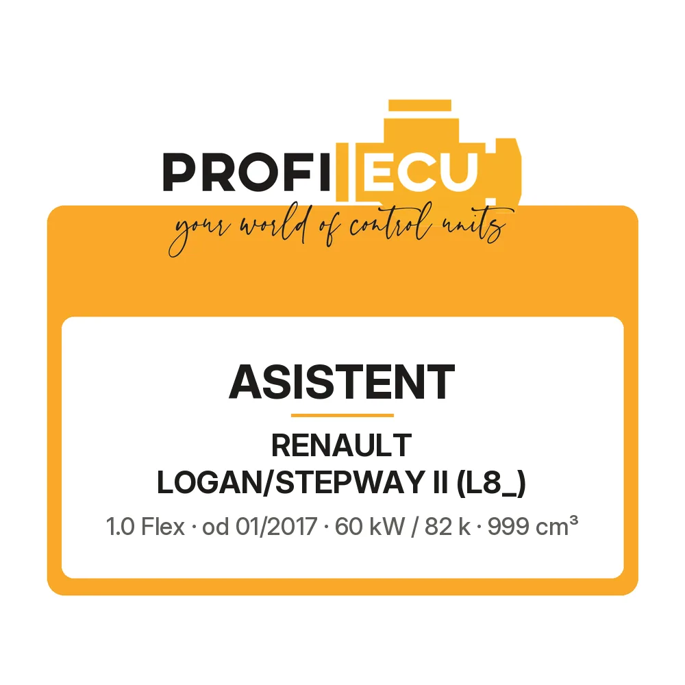 Etiketa ProfiECU: ASISTENT pro Renault LOGAN/STEPWAY II 1.0 Flex 60 kW