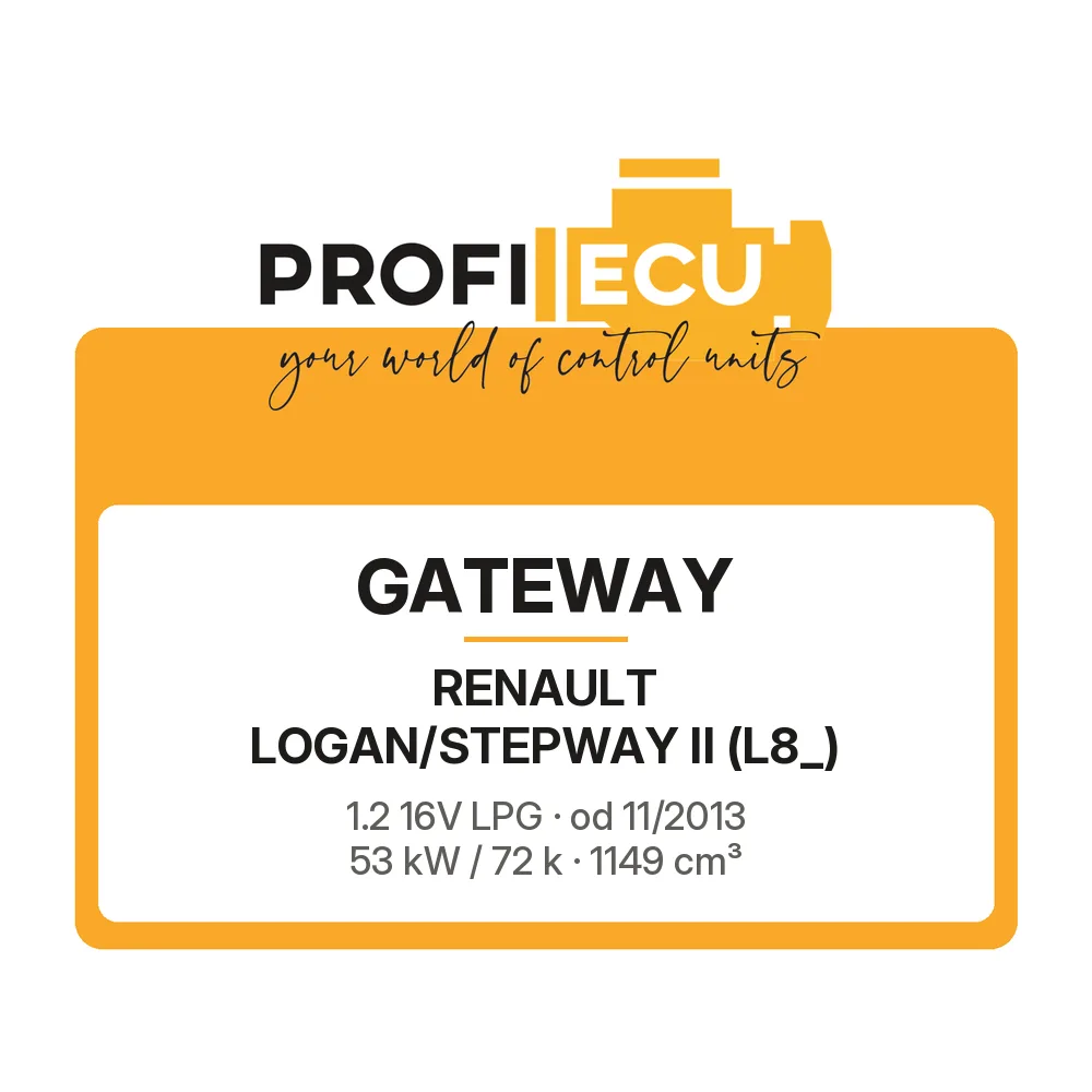 Etiketa ProfiECU: GATEWAY pro Renault LOGAN/STEPWAY II 1.2 16V LPG 53 kW