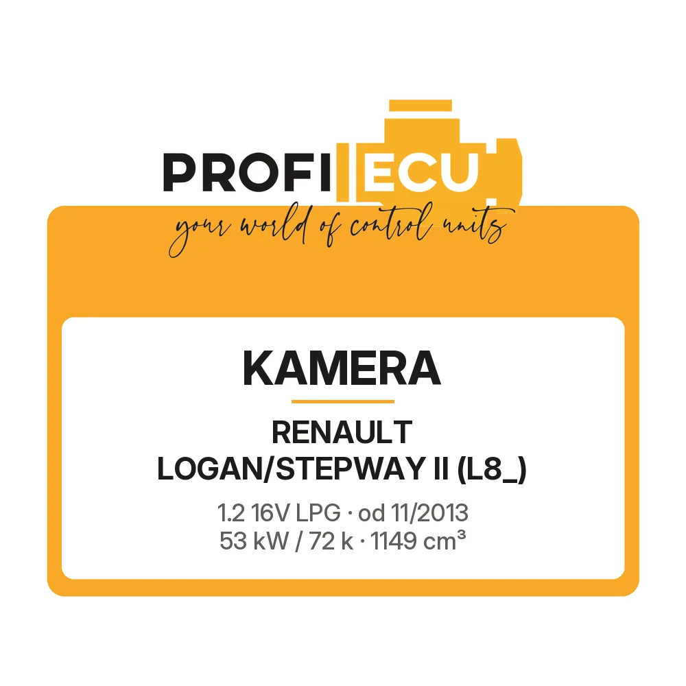 Etiketa ProfiECU: Kamera pro Renault LOGAN/STEPWAY II 1.2 16V LPG 53 kW