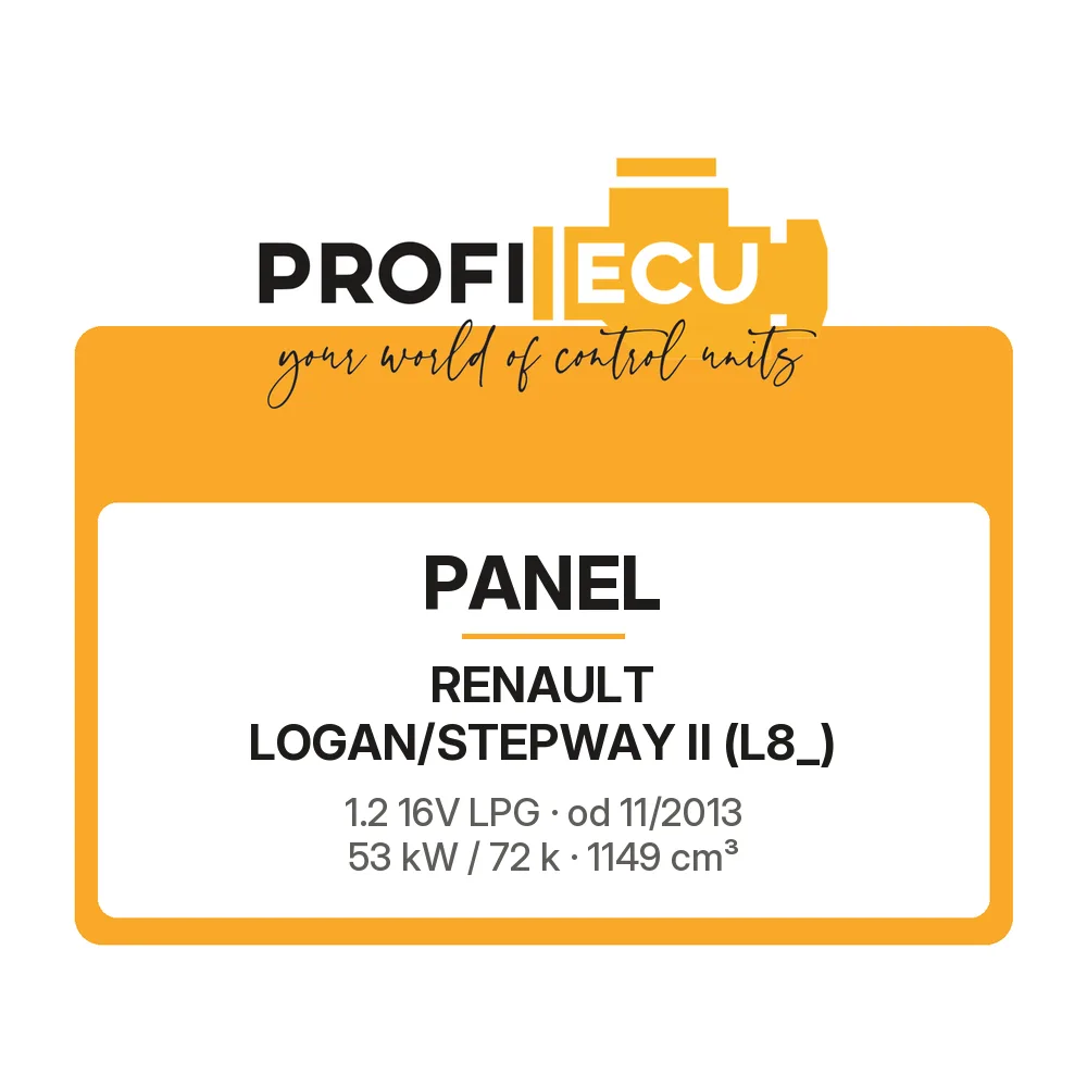 Etiketa ProfiECU: Panel pro Renault LOGAN/STEPWAY II 1.2 16V LPG 53 kW