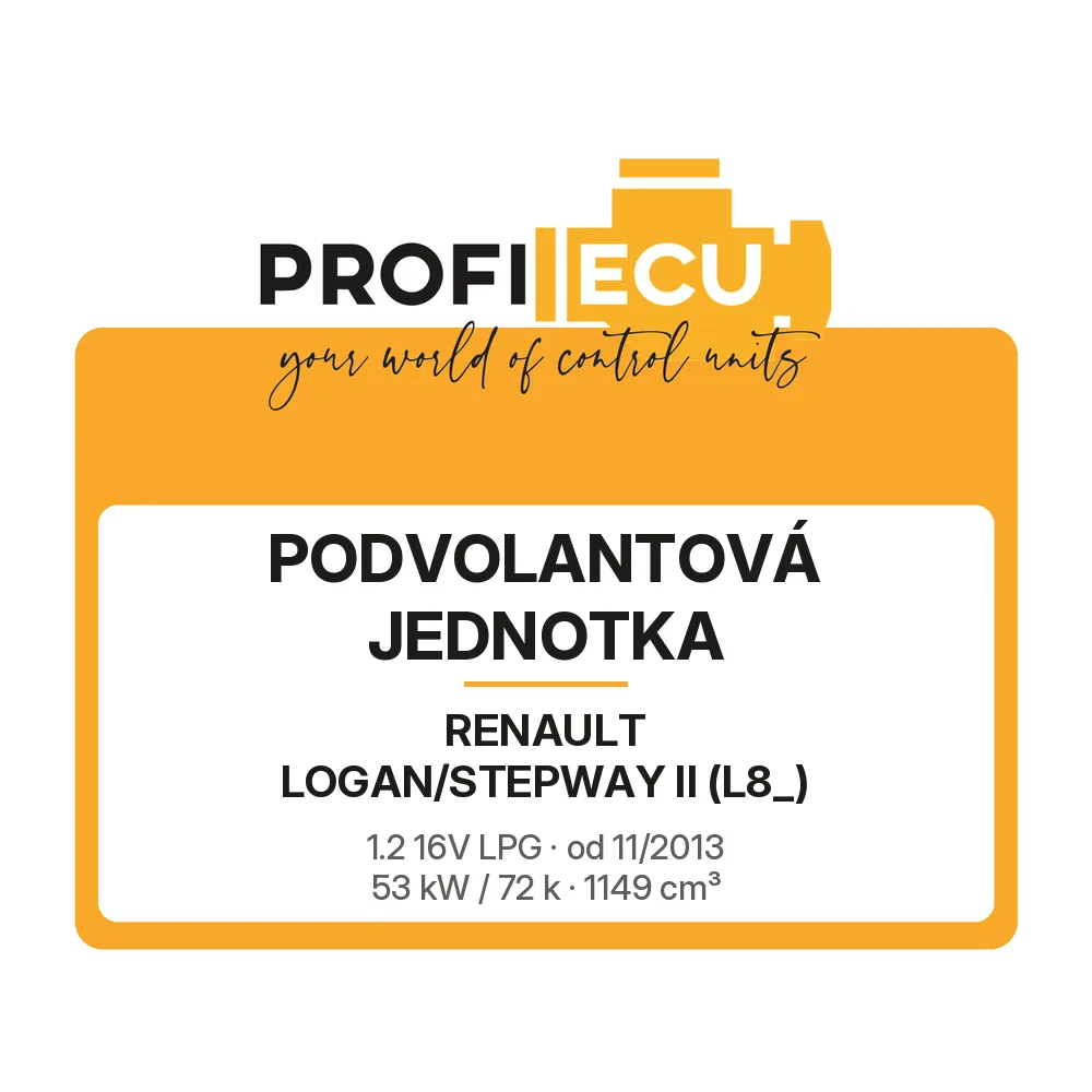 Etiketa ProfiECU: Podvolantová jednotka pro Renault LOGAN/STEPWAY II 1.2 16V LPG 53 kW