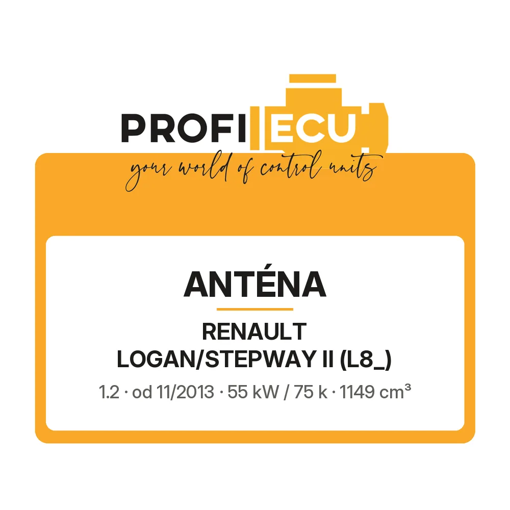 Etiketa ProfiECU: Anténa pro Renault LOGAN/STEPWAY II 1.2 55 kW