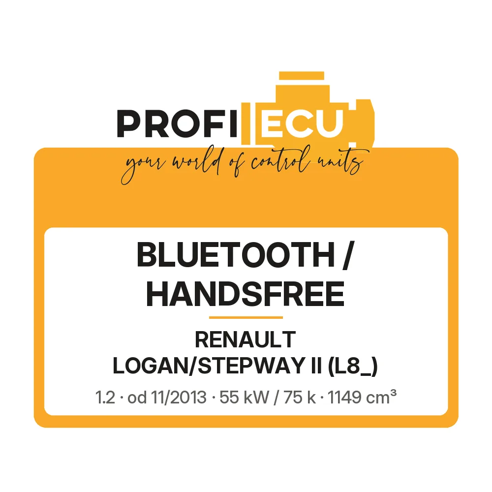 Etiketa ProfiECU: Bluetooth / Handsfree pro Renault LOGAN/STEPWAY II 1.2 55 kW