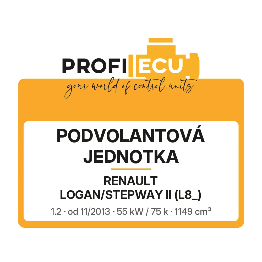 Etiketa ProfiECU: Podvolantová jednotka pro Renault LOGAN/STEPWAY II 1.2 55 kW