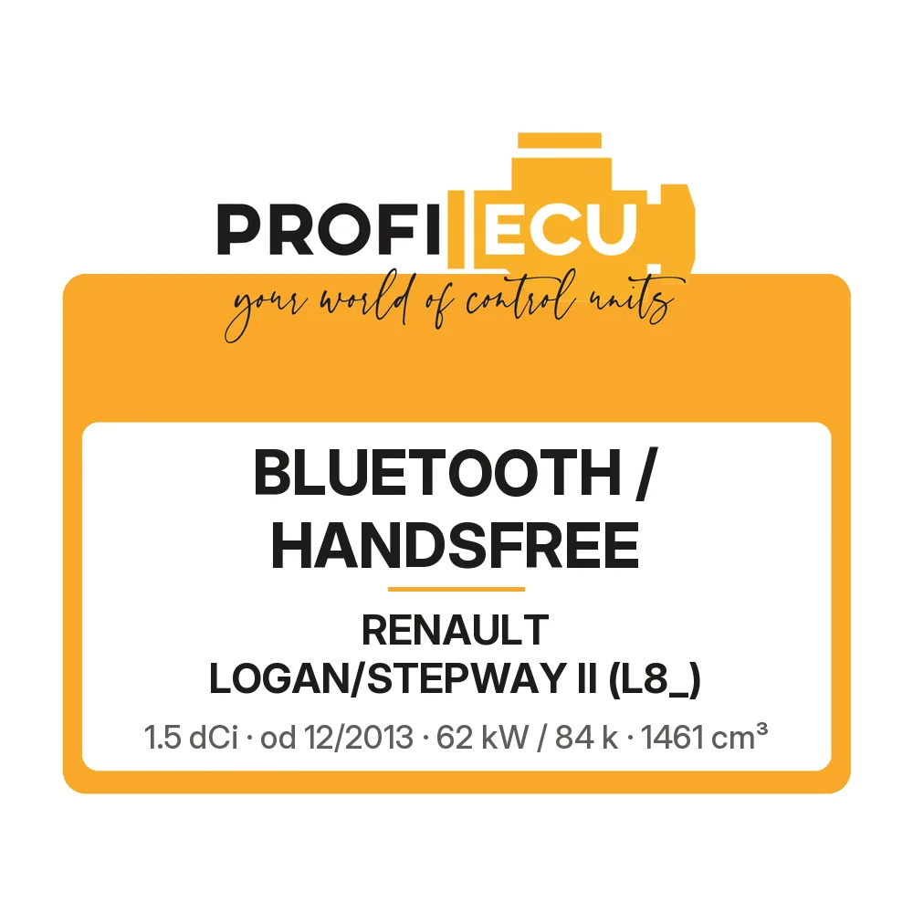 Etiketa ProfiECU: Bluetooth / Handsfree pro Renault LOGAN/STEPWAY II 1.5 dCi 62 kW