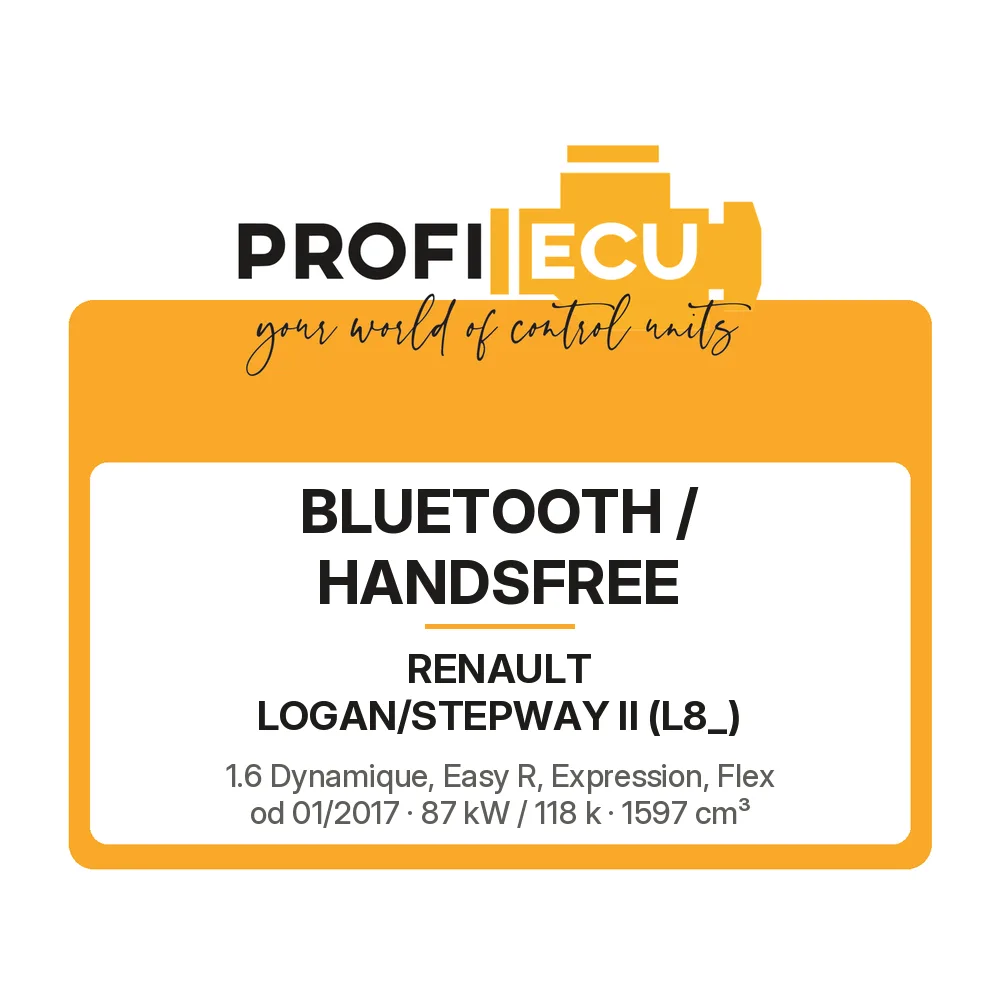 Etiketa ProfiECU: Bluetooth / Handsfree pro Renault LOGAN/STEPWAY II 1.6 Dynamique, Easy R, Expression, Flex 87 kW
