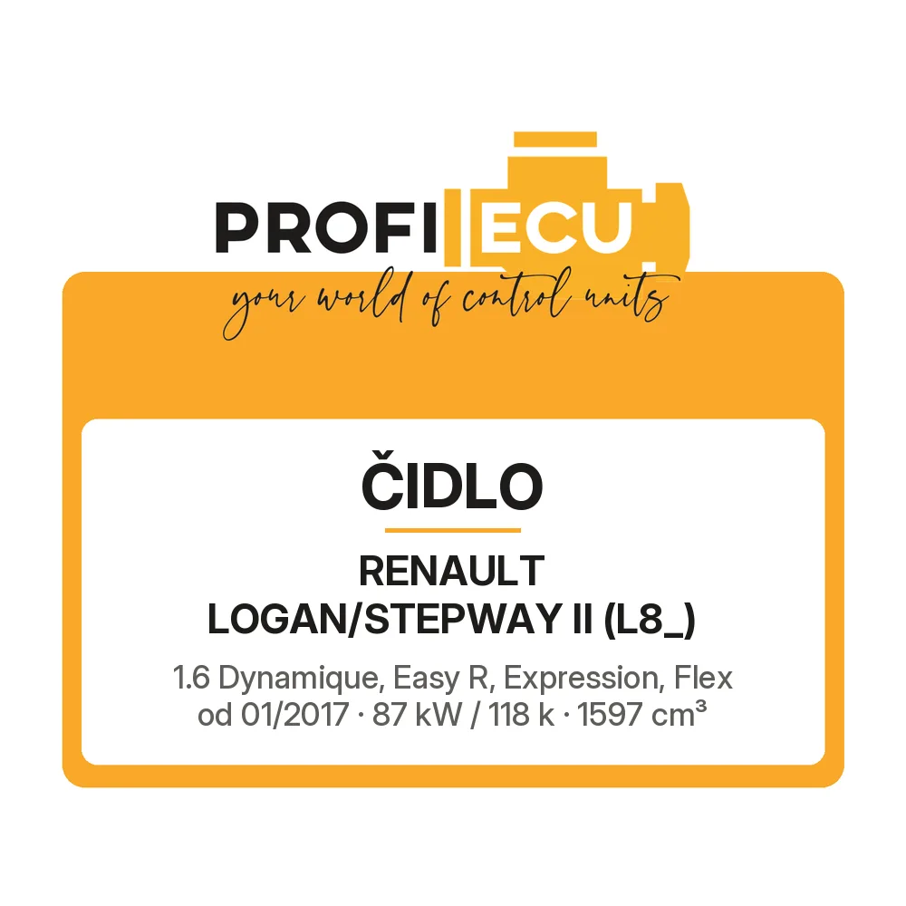 Etiketa ProfiECU: Čidlo pro Renault LOGAN/STEPWAY II 1.6 Dynamique, Easy R, Expression, Flex 87 kW