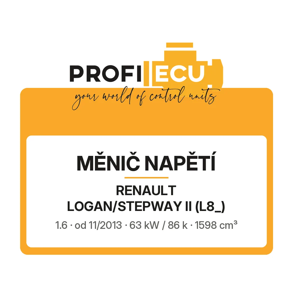 Etiketa ProfiECU: Měnič napětí pro Renault LOGAN/STEPWAY II 1.6 63 kW
