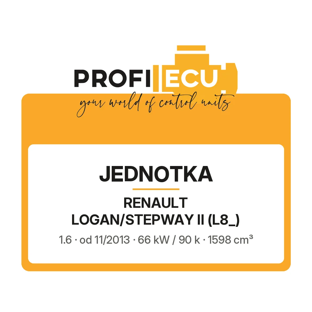 Etiketa ProfiECU: Jednotka pro Renault LOGAN/STEPWAY II 1.6 66 kW