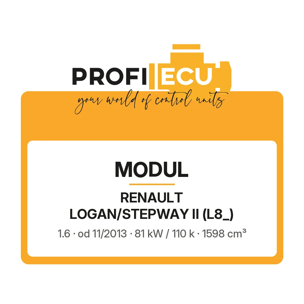Etiketa ProfiECU: Modul pro Renault LOGAN/STEPWAY II 1.6 81 kW