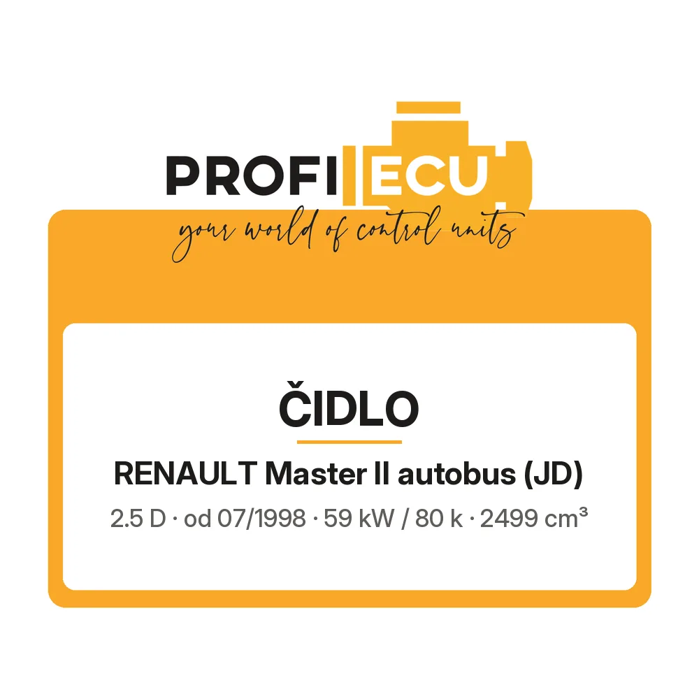Etiketa ProfiECU: Čidlo pro Renault Master II autobus 2.5 D 59 kW