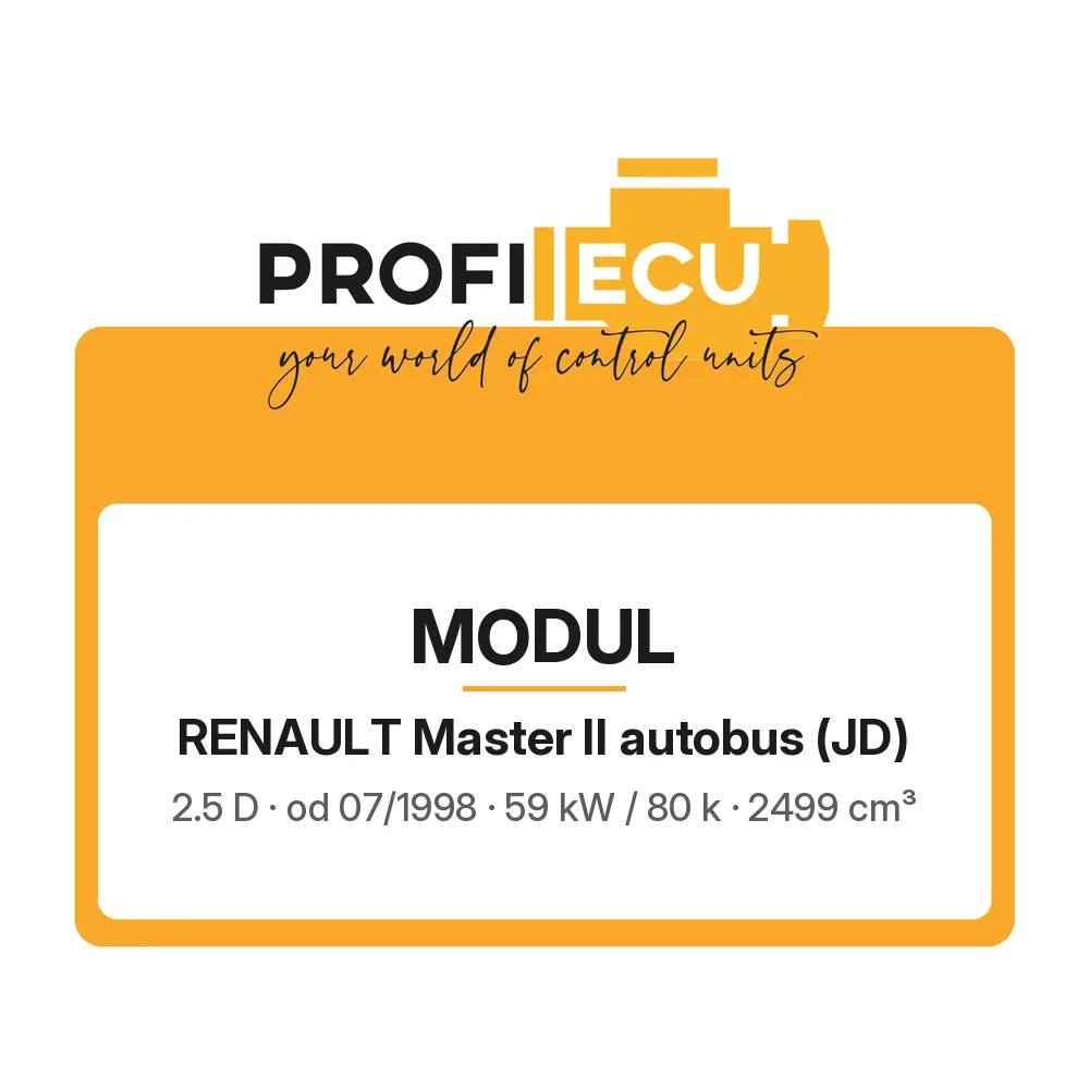 Etiketa ProfiECU: Modul pro Renault Master II autobus 2.5 D 59 kW